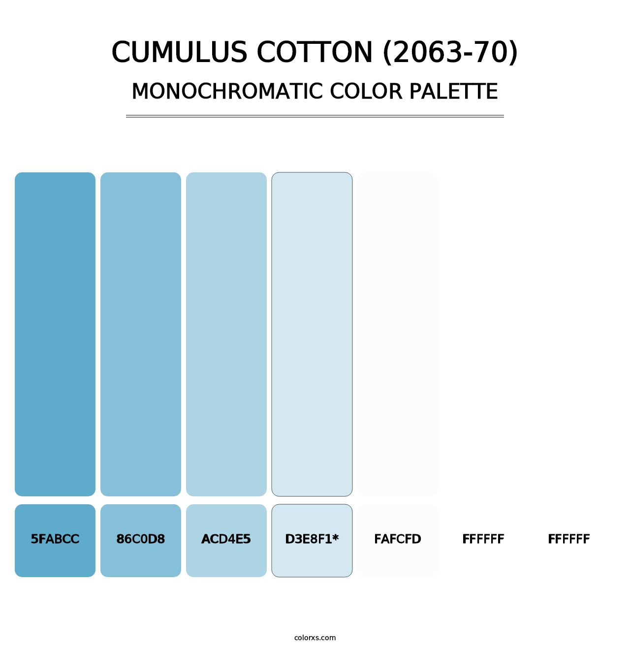 Cumulus Cotton (2063-70) - Monochromatic Color Palette