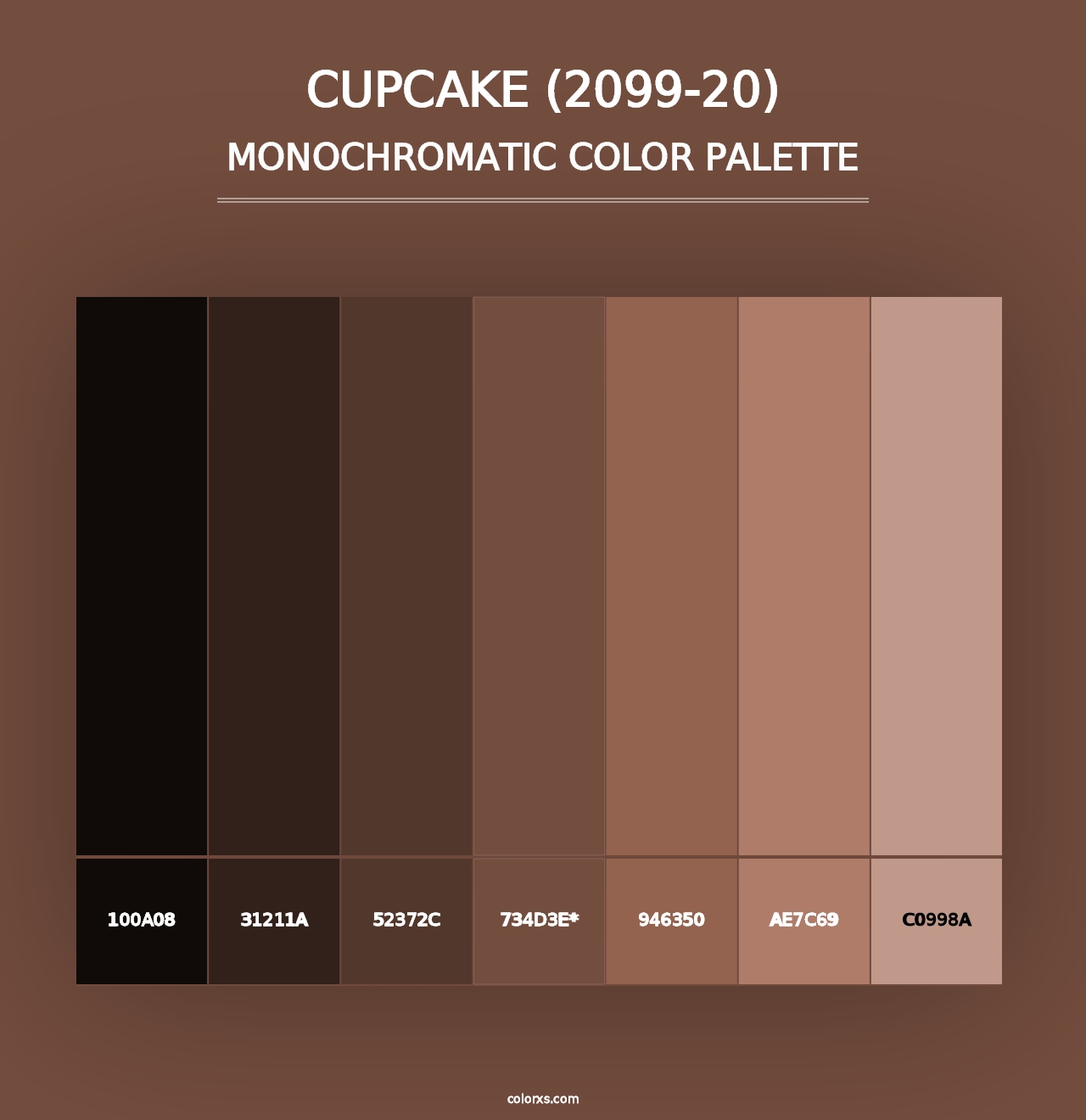 Cupcake (2099-20) - Monochromatic Color Palette