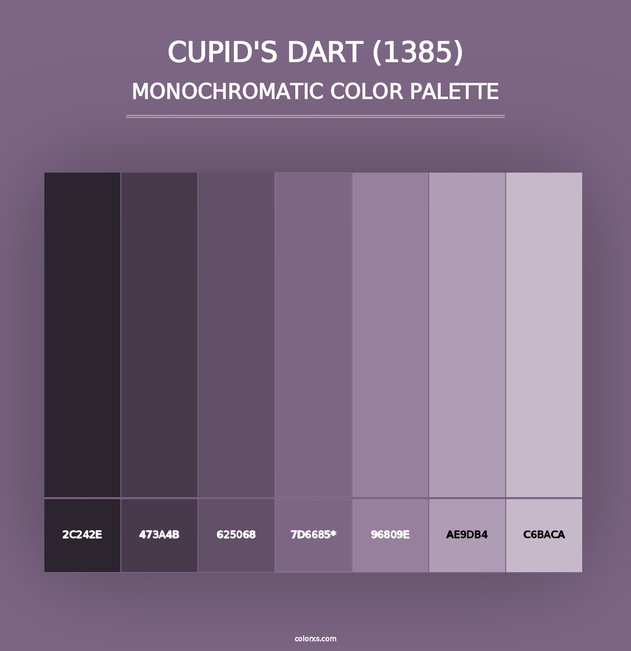 Cupid's Dart (1385) - Monochromatic Color Palette