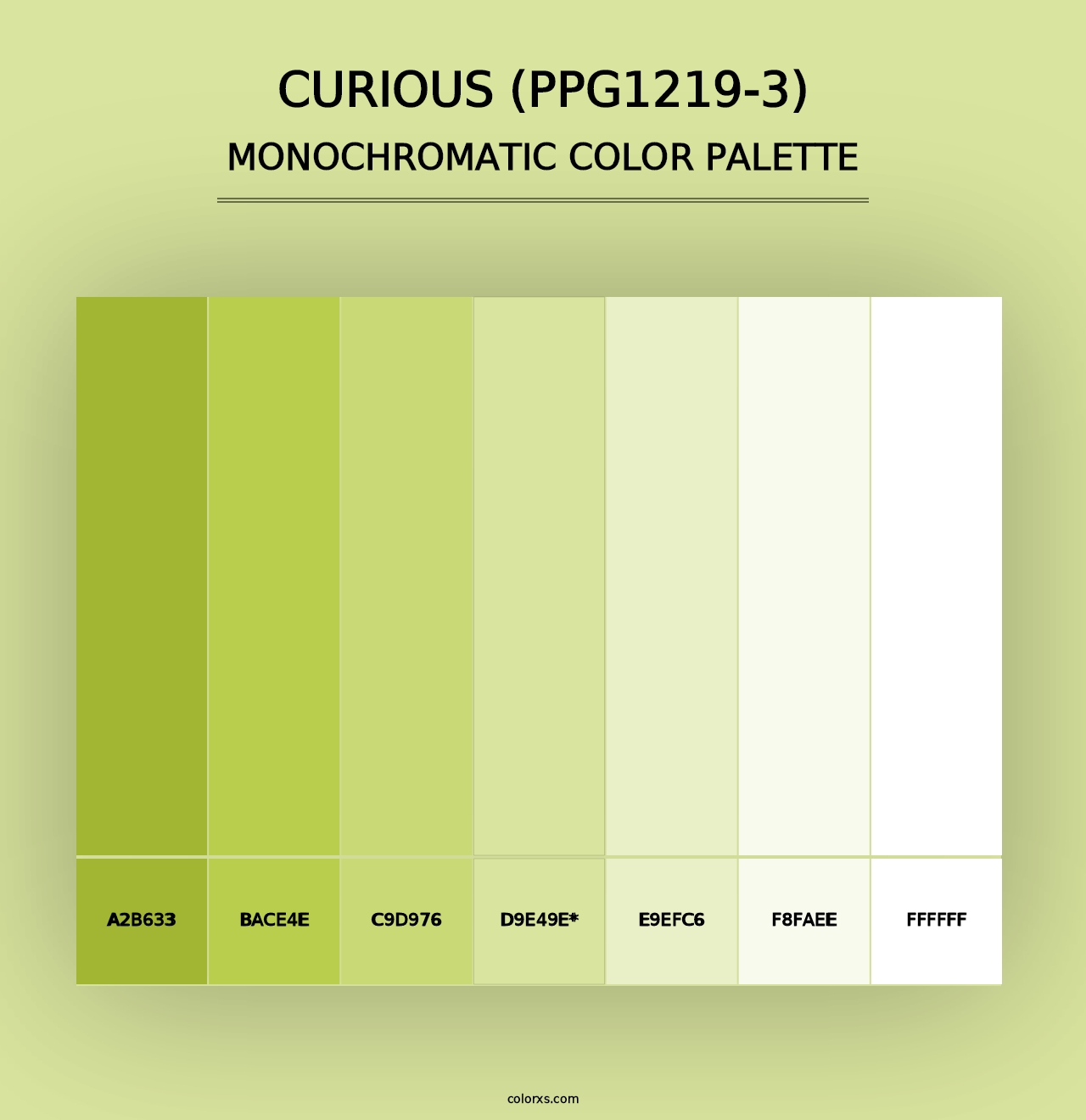 Curious (PPG1219-3) - Monochromatic Color Palette