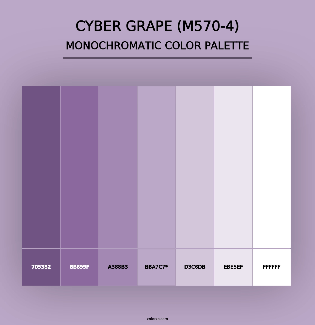 Cyber Grape (M570-4) - Monochromatic Color Palette