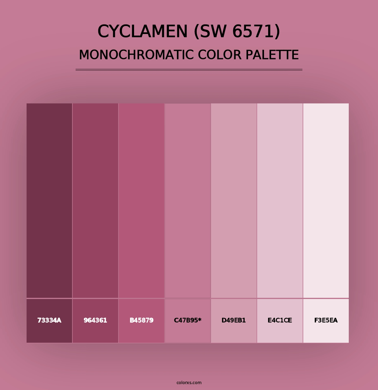 Cyclamen (SW 6571) - Monochromatic Color Palette