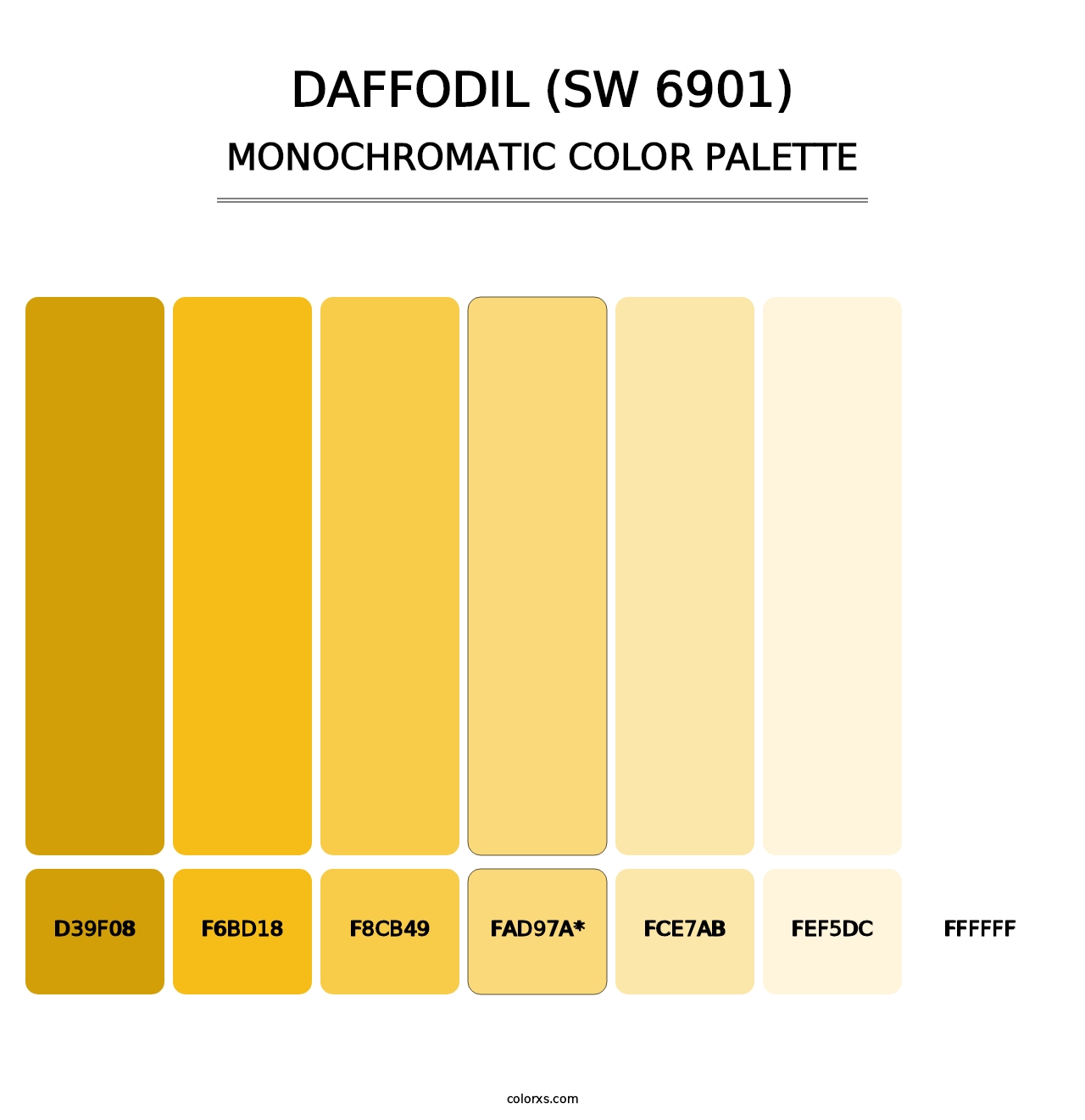 Daffodil (SW 6901) - Monochromatic Color Palette