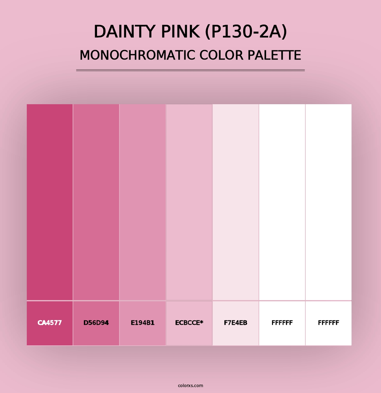 Dainty Pink (P130-2A) - Monochromatic Color Palette