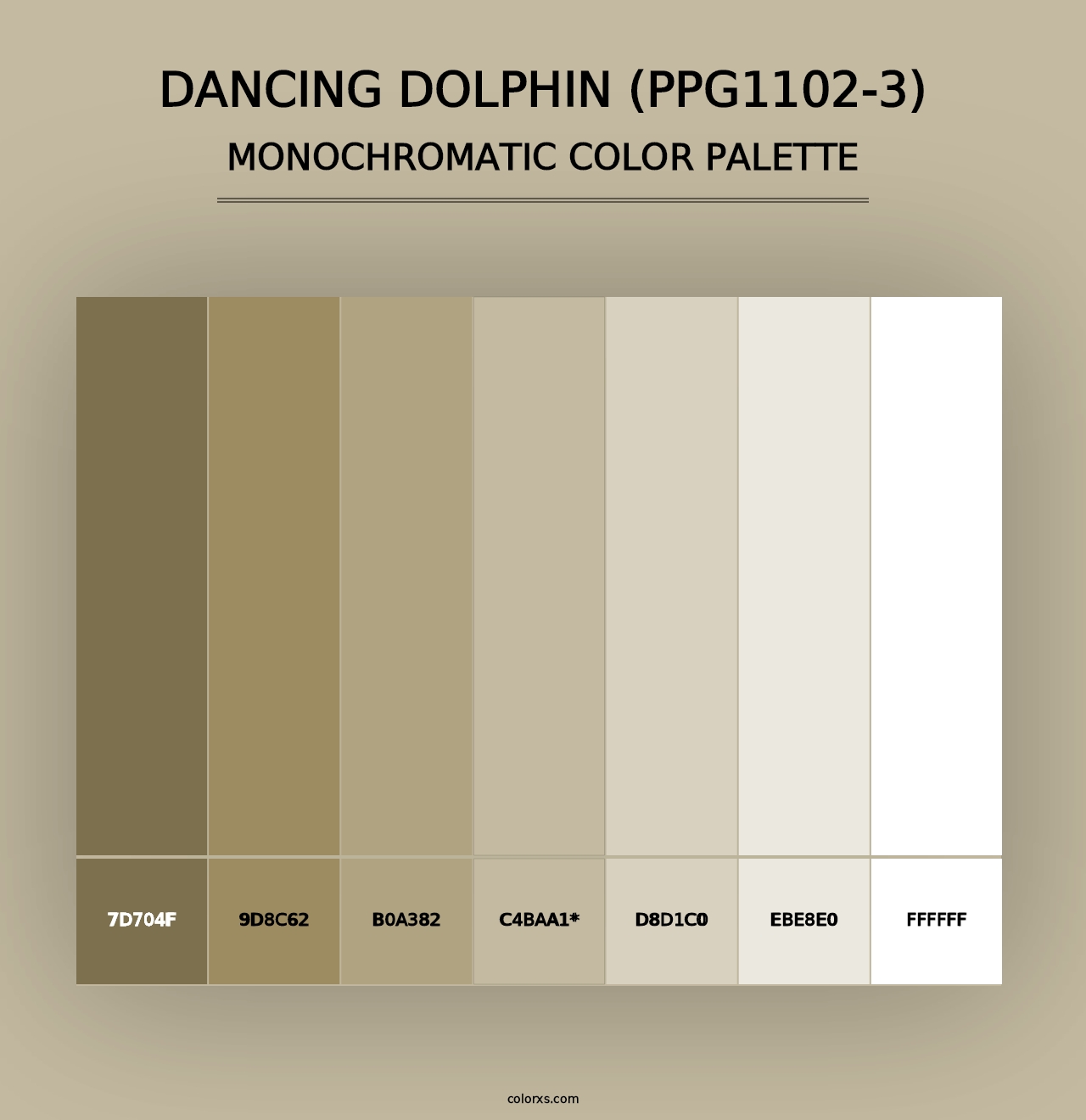 Dancing Dolphin (PPG1102-3) - Monochromatic Color Palette