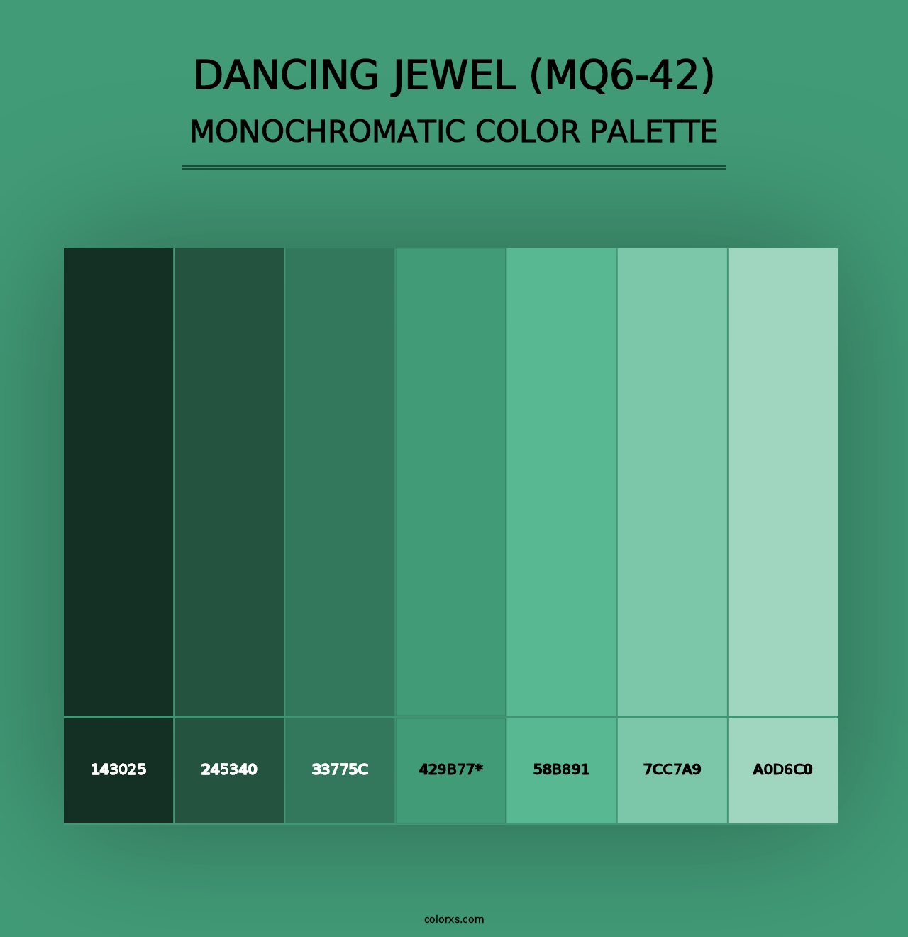 Dancing Jewel (MQ6-42) - Monochromatic Color Palette