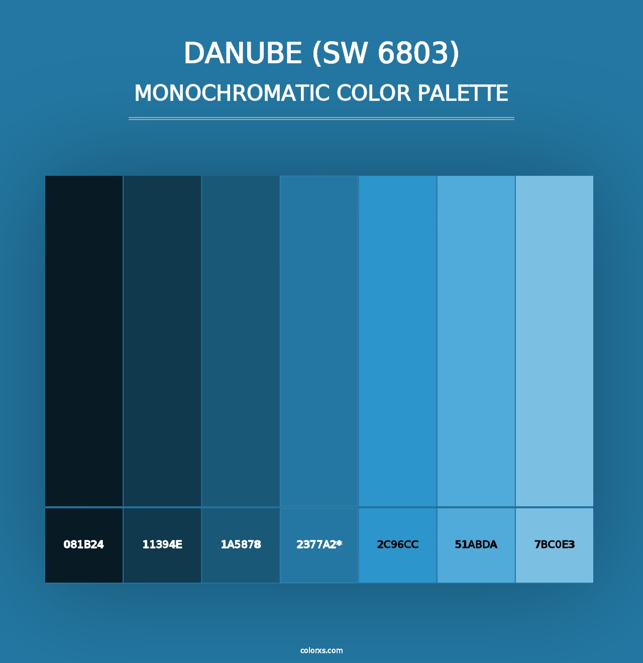 Danube (SW 6803) - Monochromatic Color Palette