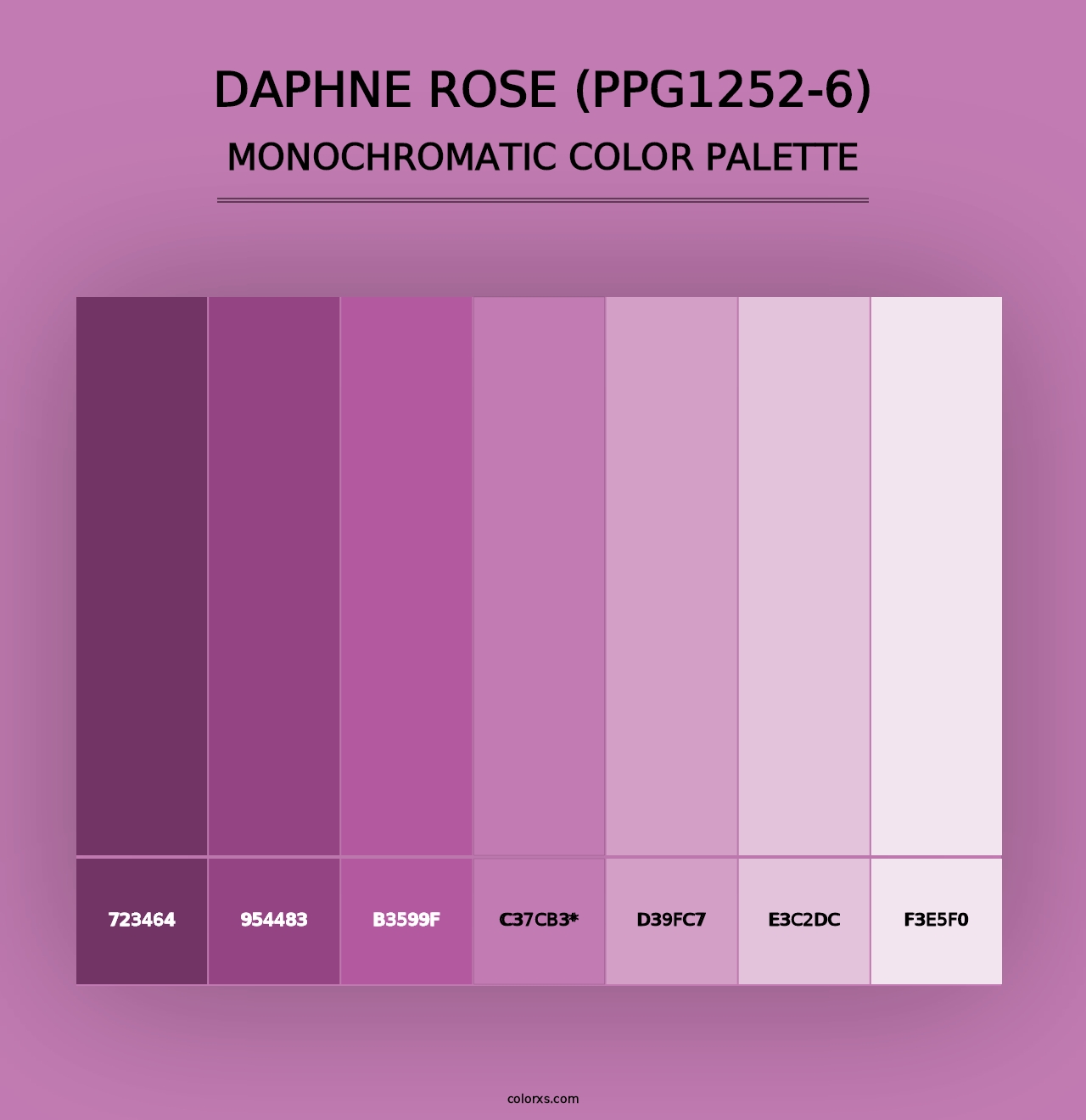 Daphne Rose (PPG1252-6) - Monochromatic Color Palette