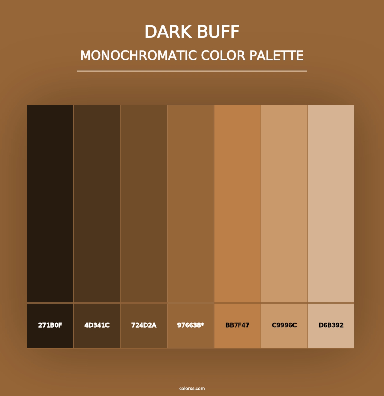 Dark Buff - Monochromatic Color Palette