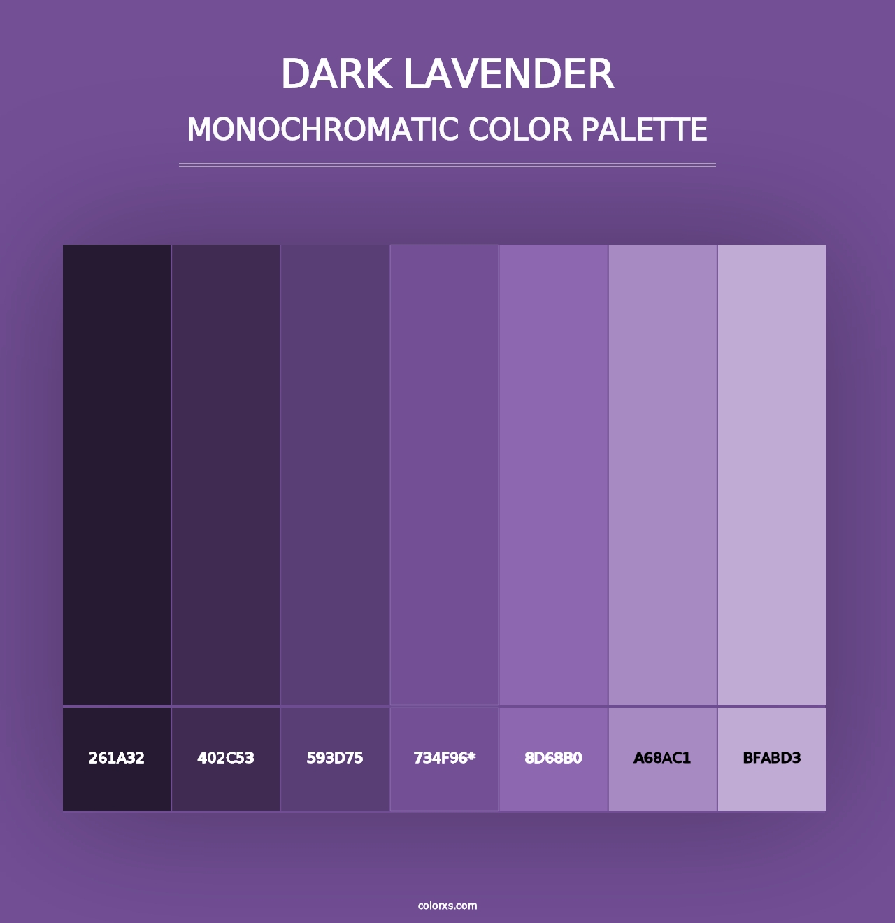 Dark Lavender - Monochromatic Color Palette