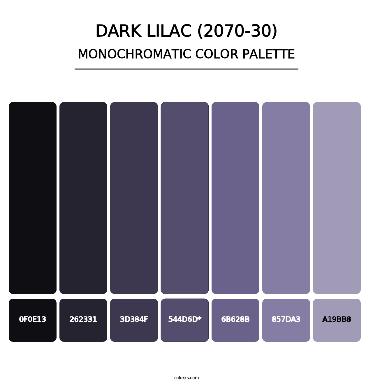 Dark Lilac (2070-30) - Monochromatic Color Palette