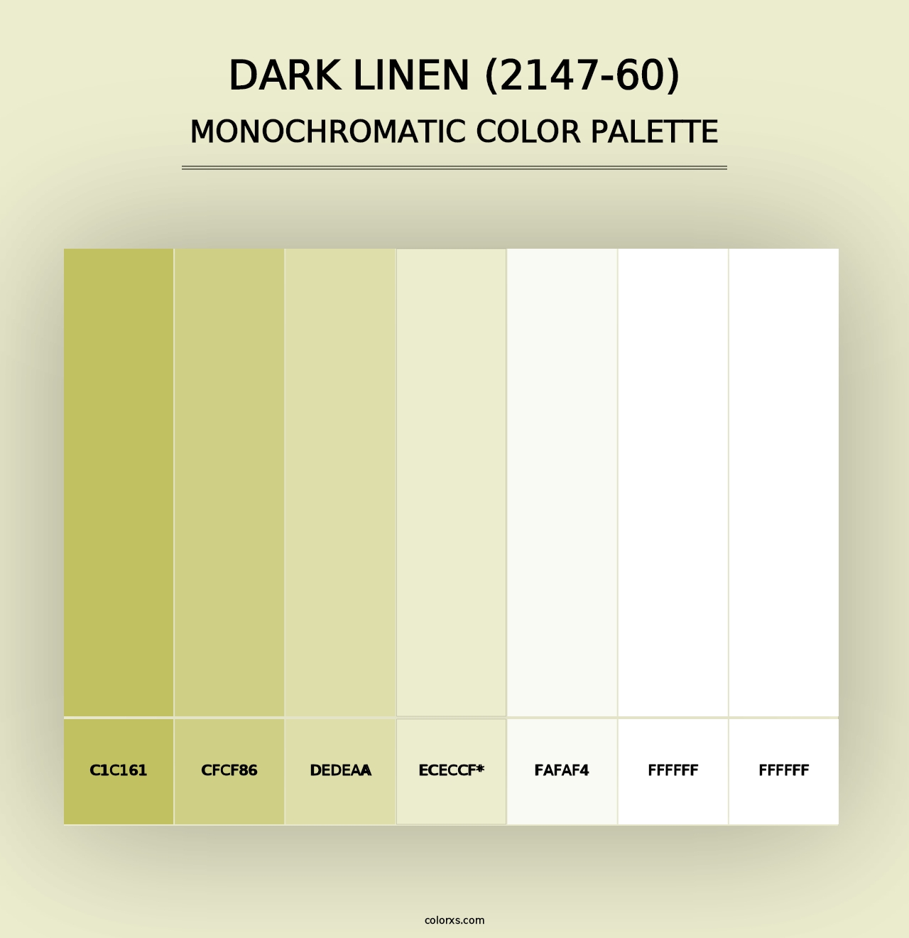 Dark Linen (2147-60) - Monochromatic Color Palette