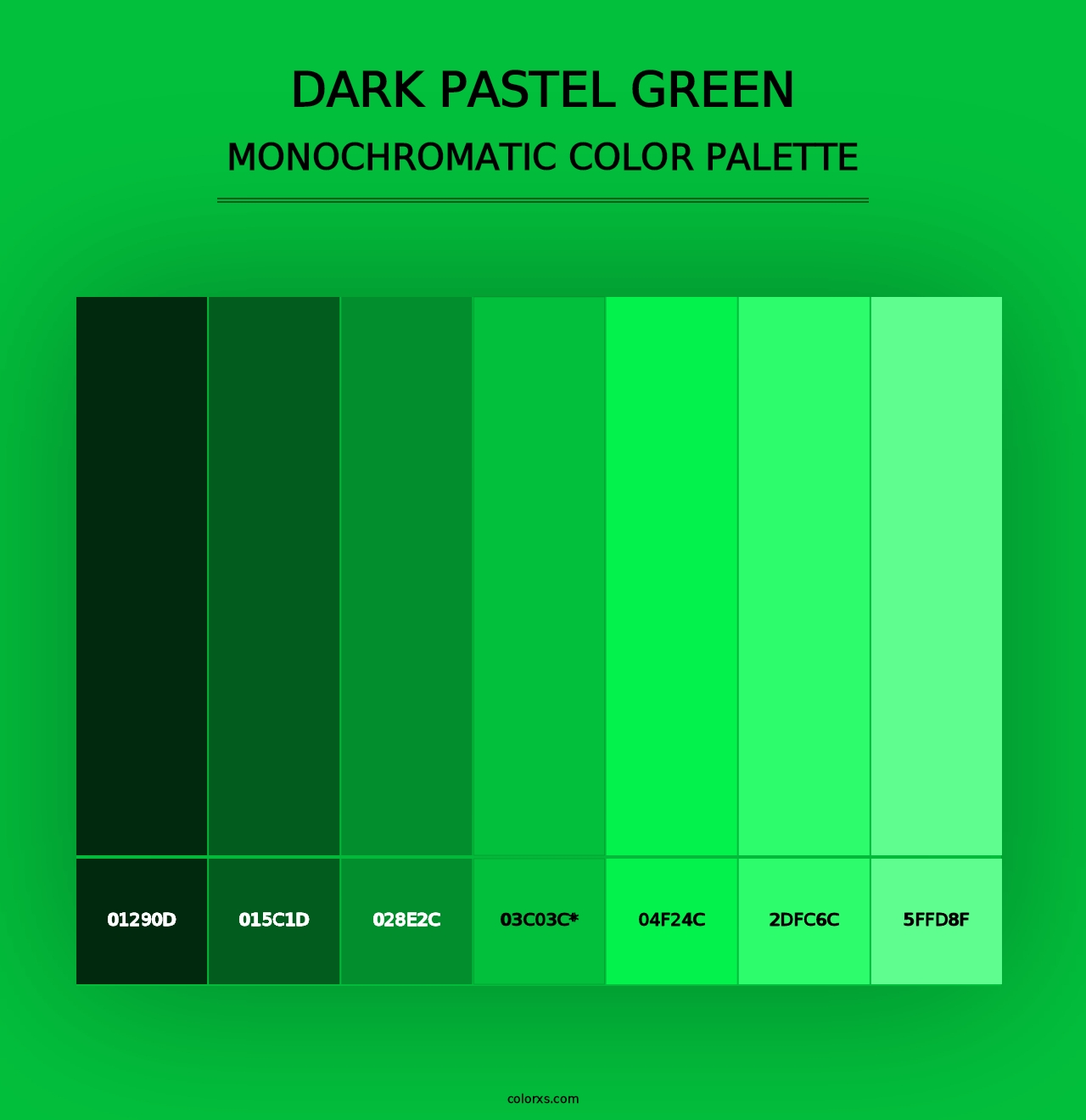 Dark Pastel Green - Monochromatic Color Palette