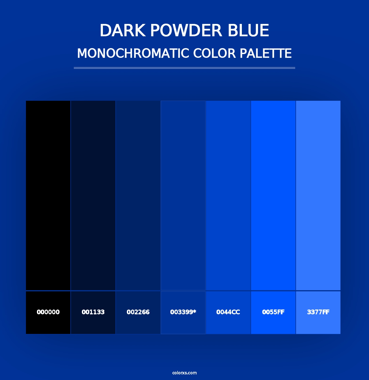 Dark Powder Blue - Monochromatic Color Palette