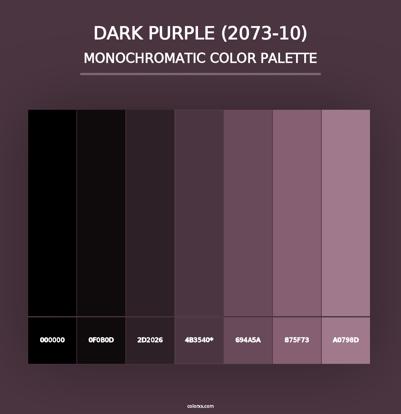 Dark Purple (2073-10) - Monochromatic Color Palette