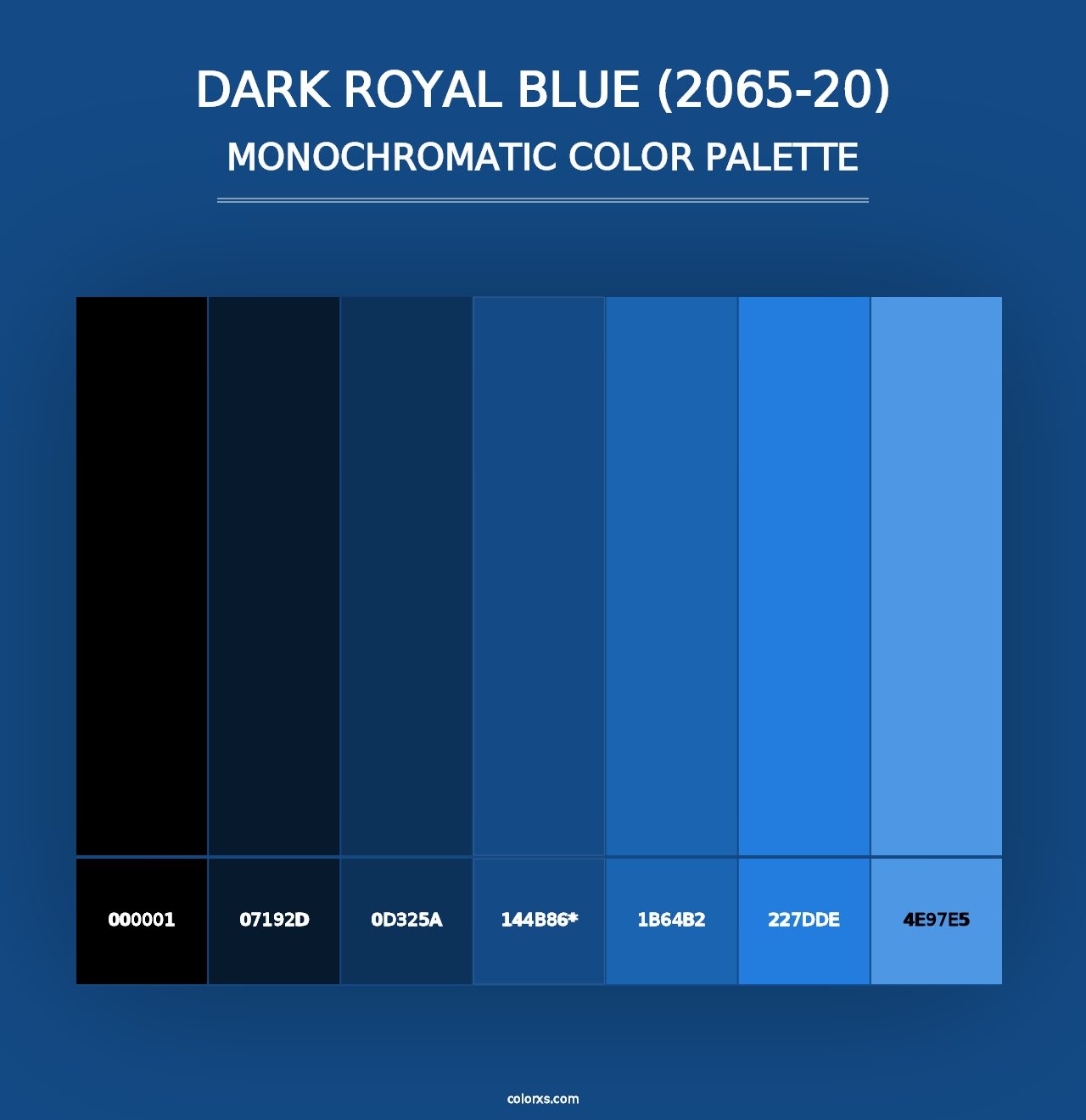 Dark Royal Blue (2065-20) - Monochromatic Color Palette