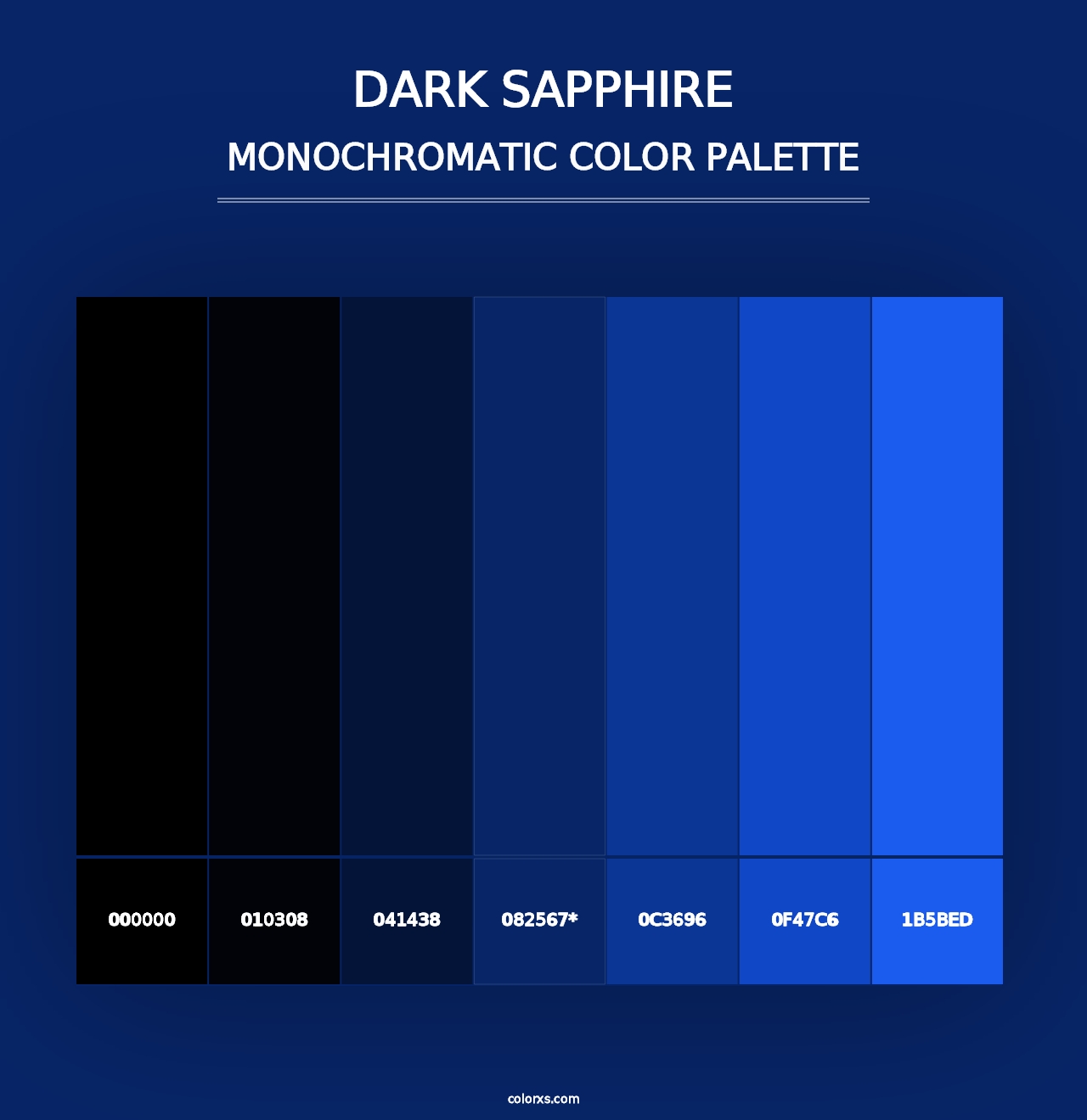 Dark Sapphire - Monochromatic Color Palette