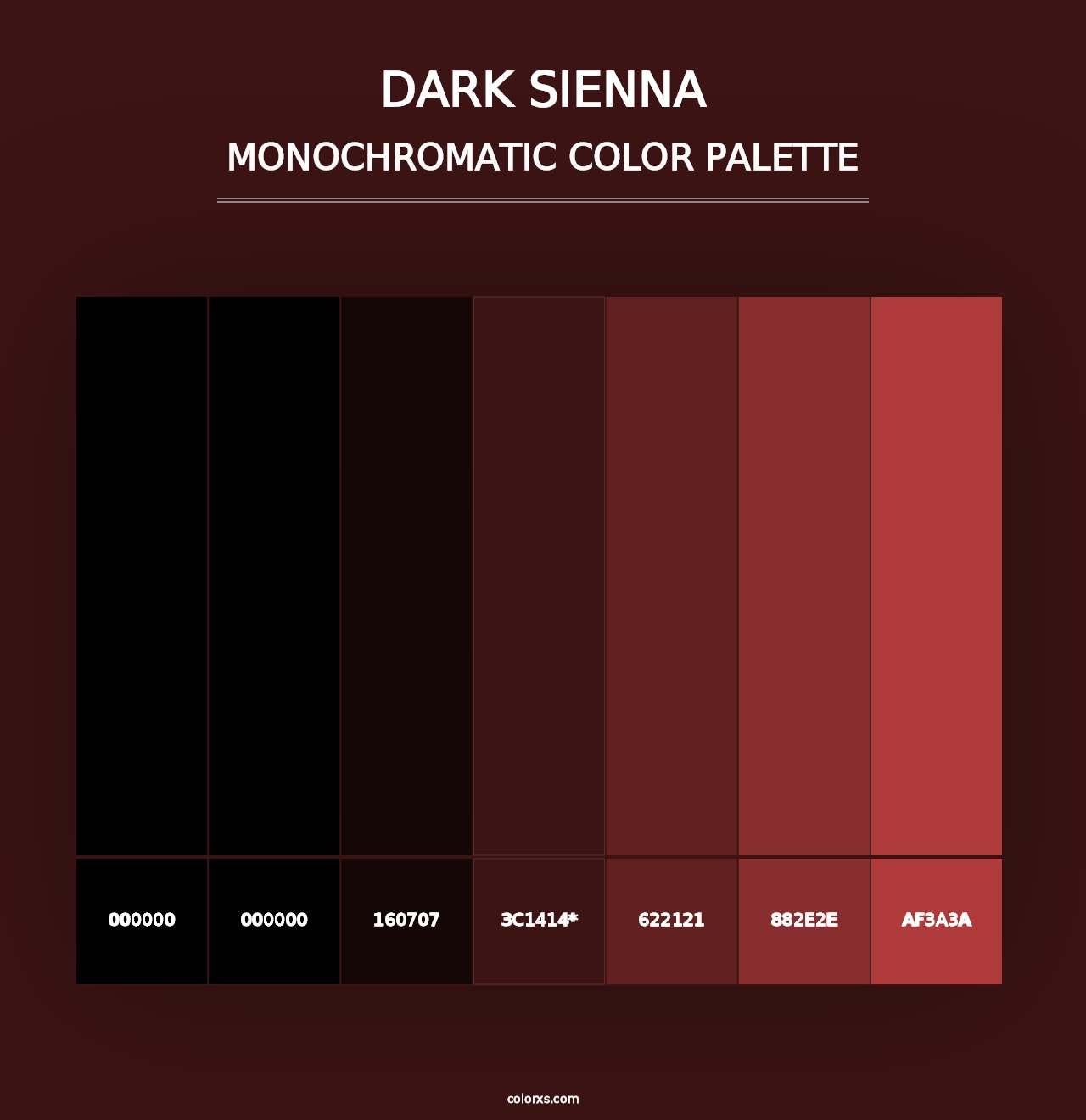 Dark Sienna - Monochromatic Color Palette