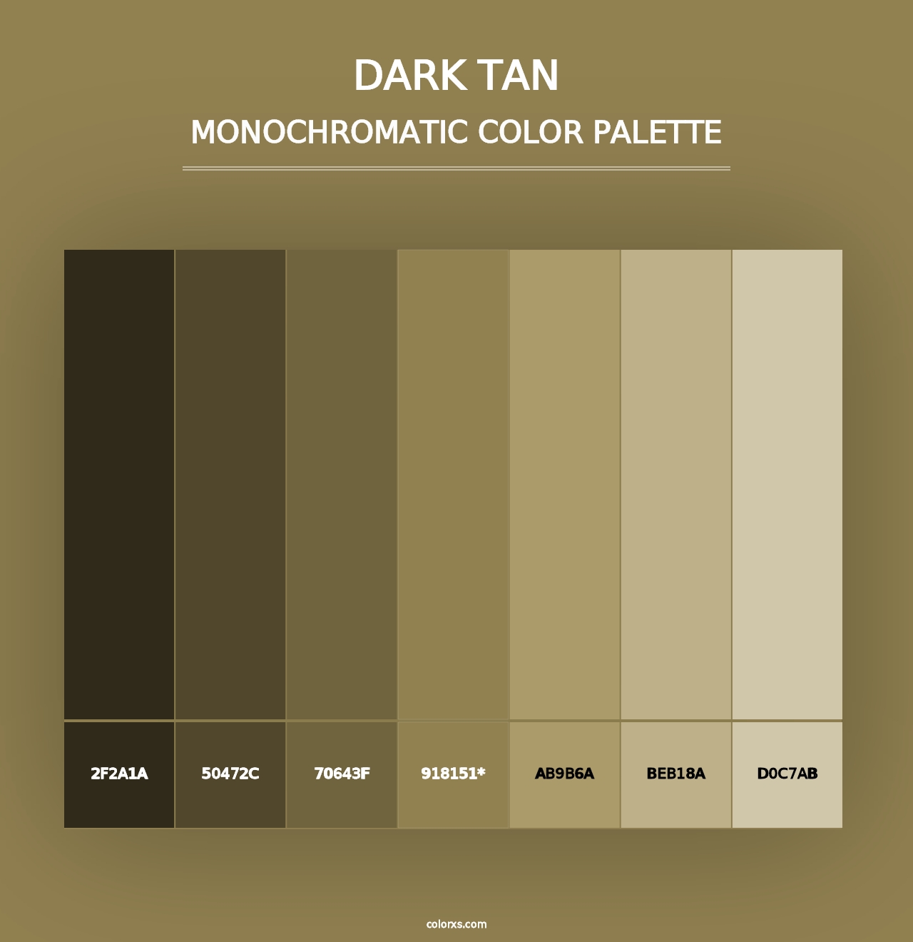 Dark Tan - Monochromatic Color Palette