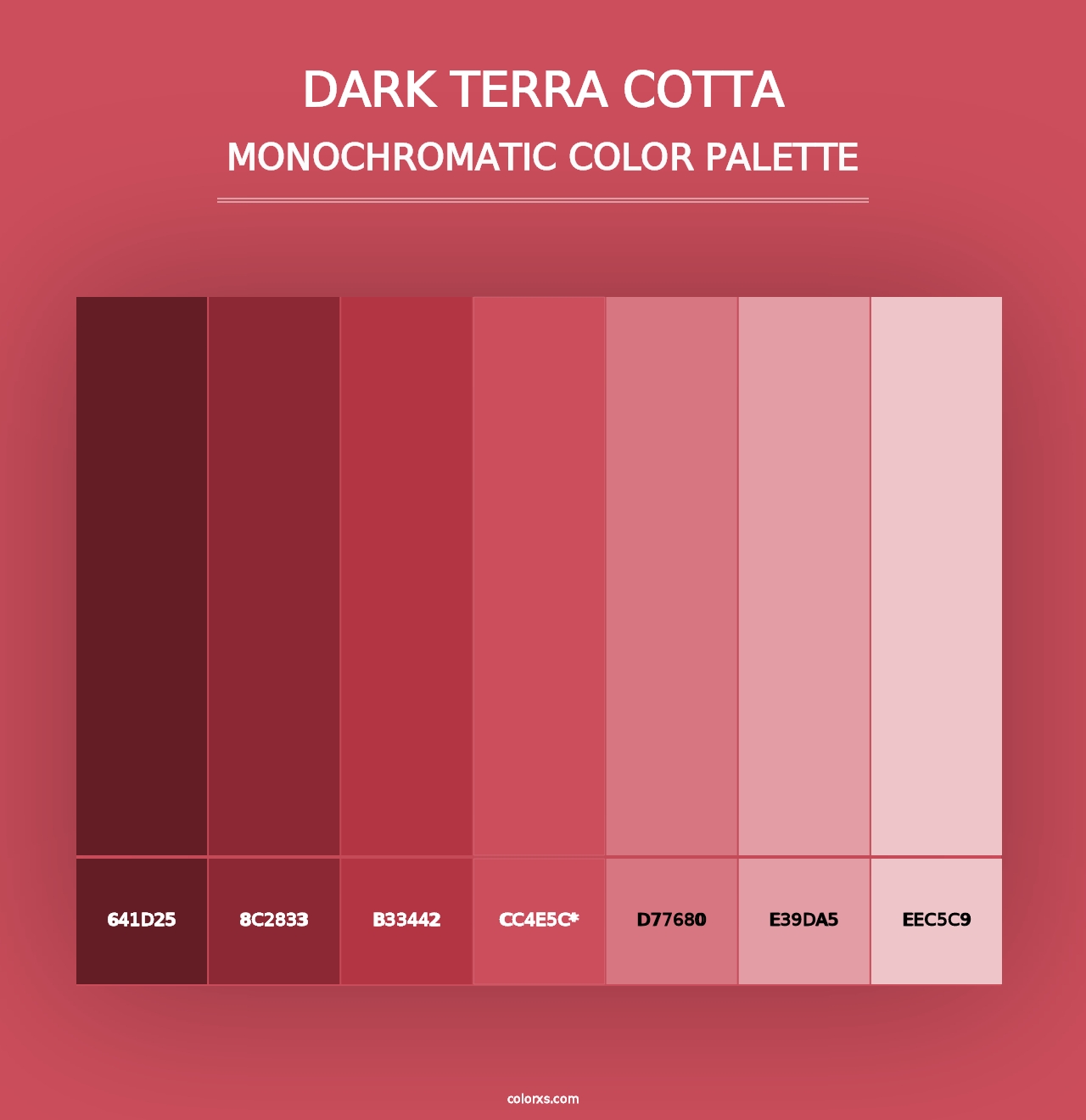 Dark Terra Cotta - Monochromatic Color Palette