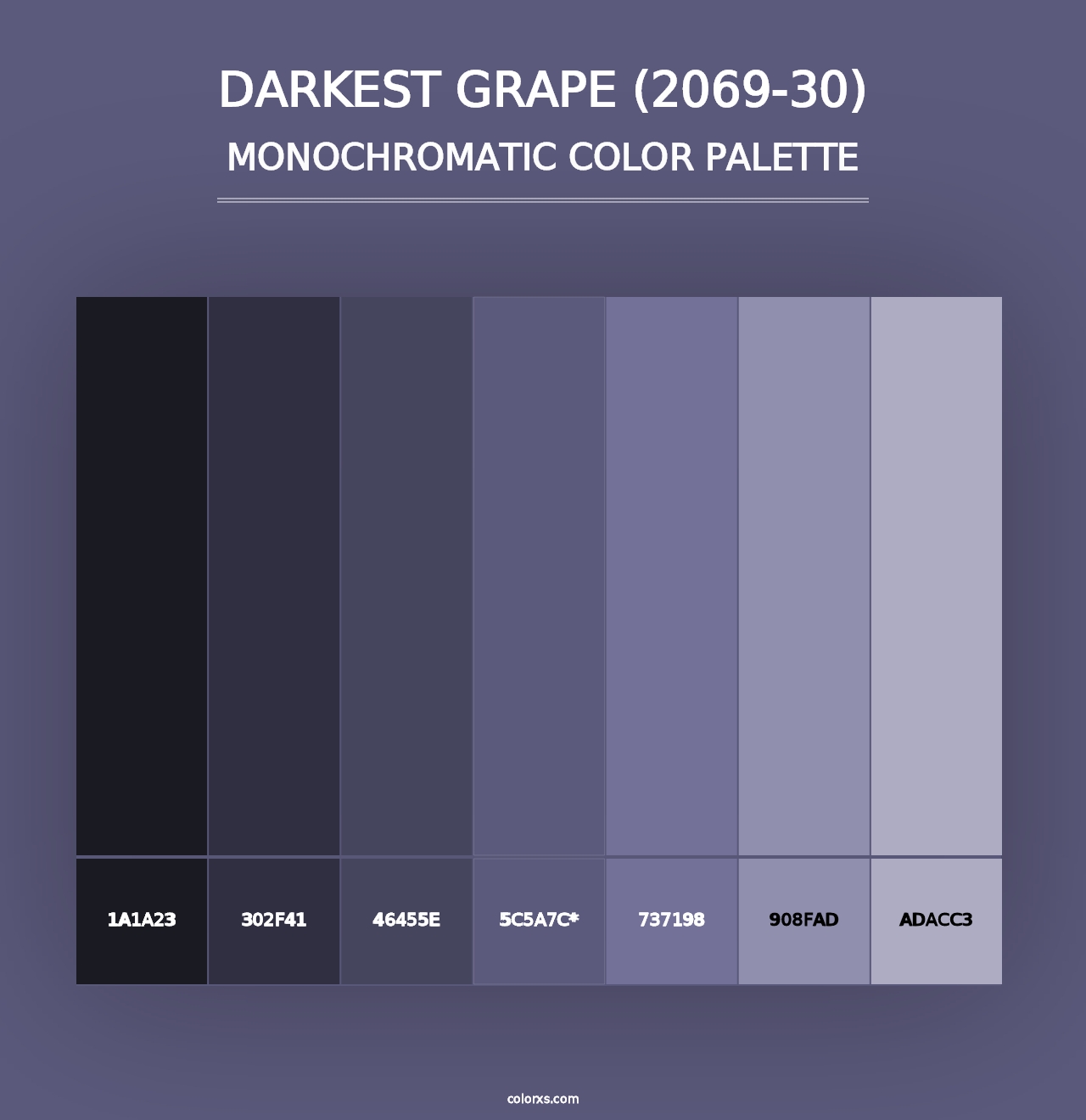 Darkest Grape (2069-30) - Monochromatic Color Palette