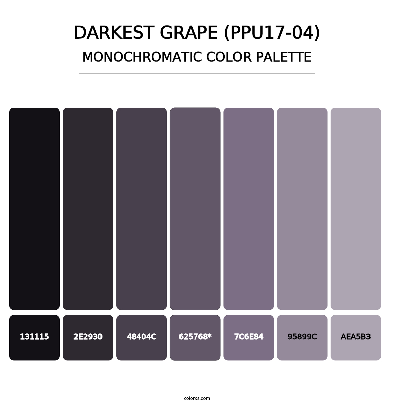 Darkest Grape (PPU17-04) - Monochromatic Color Palette