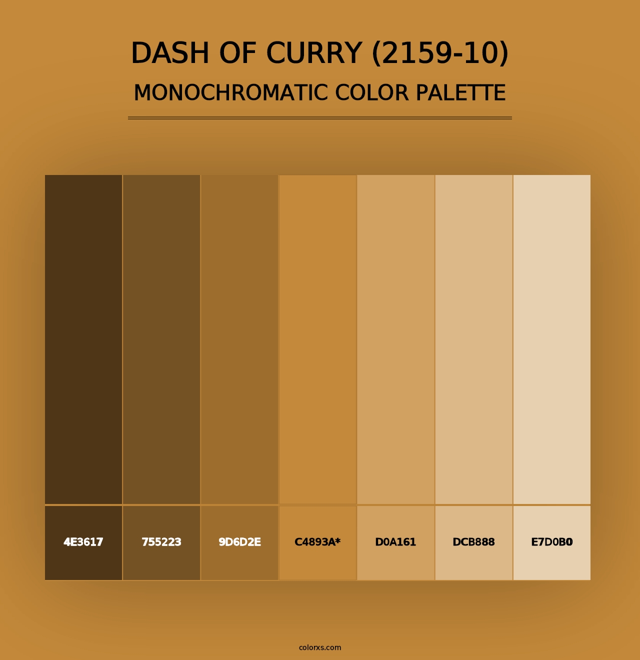 Dash of Curry (2159-10) - Monochromatic Color Palette