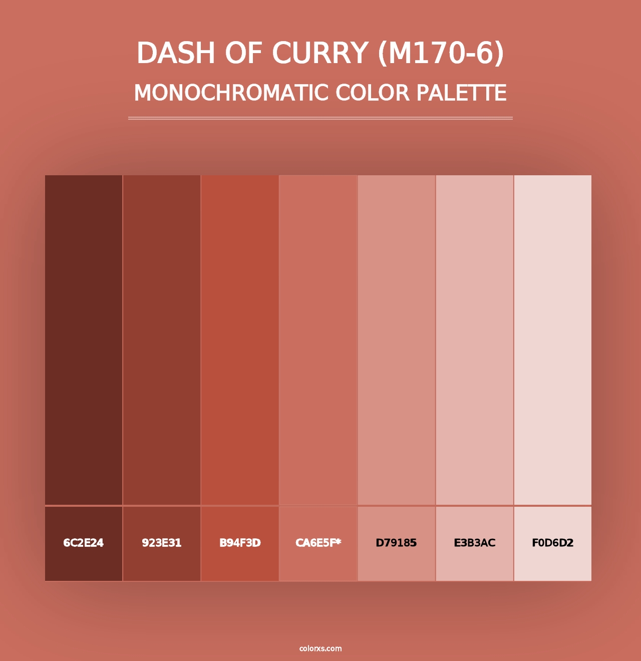 Dash Of Curry (M170-6) - Monochromatic Color Palette