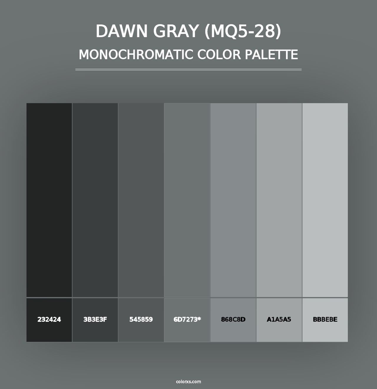 Dawn Gray (MQ5-28) - Monochromatic Color Palette