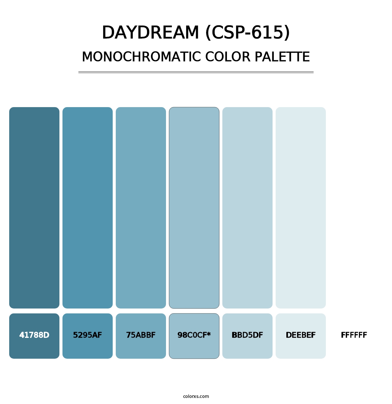 Daydream (CSP-615) - Monochromatic Color Palette