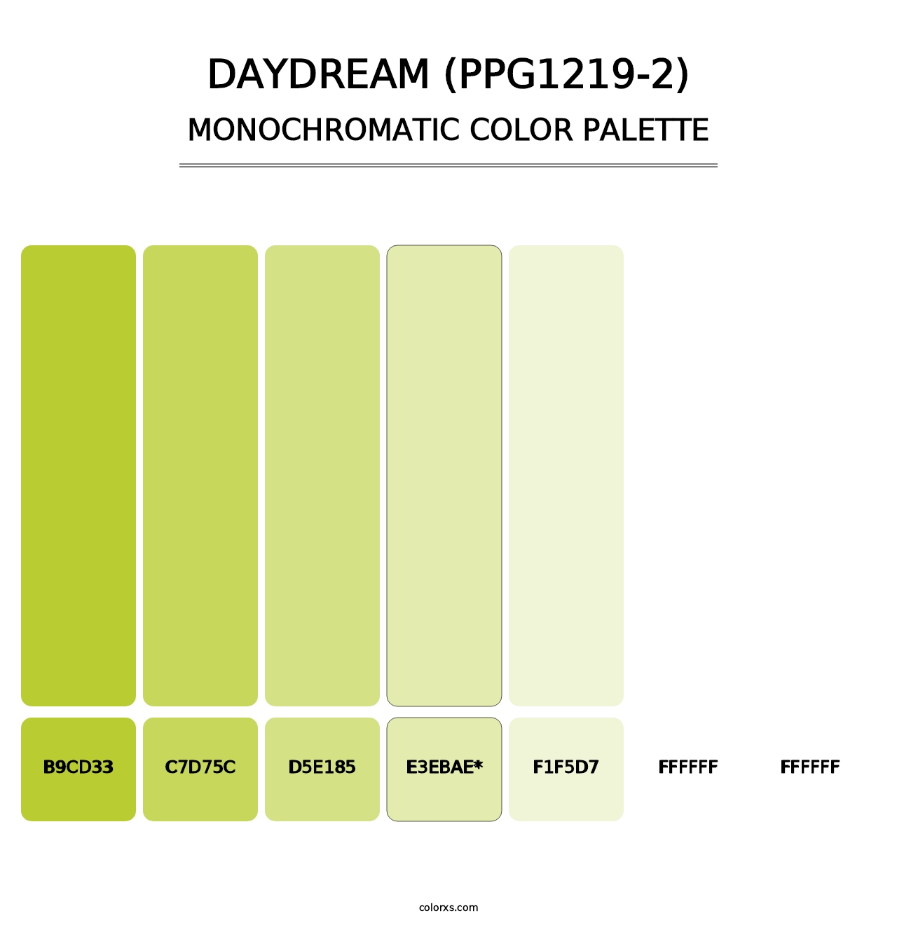 Daydream (PPG1219-2) - Monochromatic Color Palette