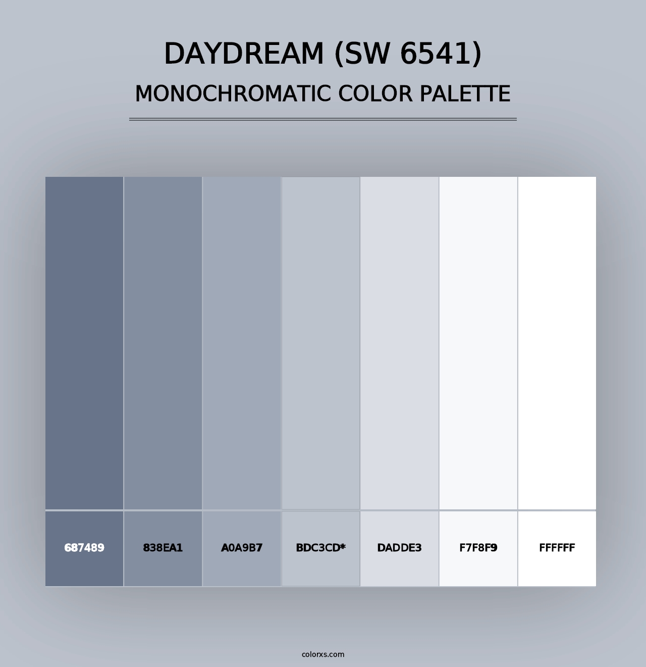 Daydream (SW 6541) - Monochromatic Color Palette