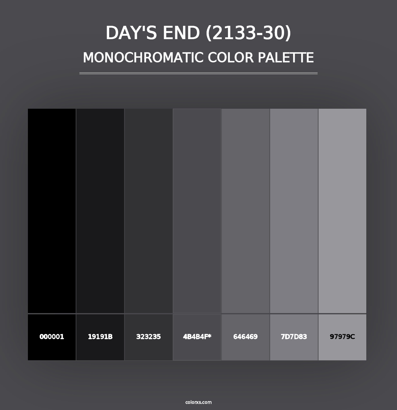 Day's End (2133-30) - Monochromatic Color Palette