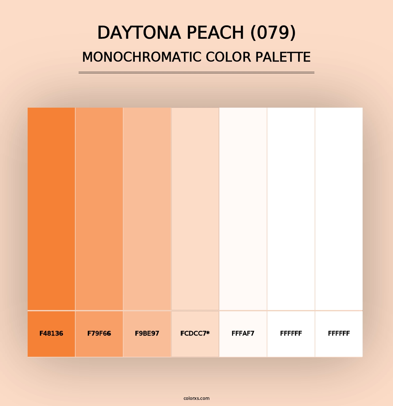 Daytona Peach (079) - Monochromatic Color Palette