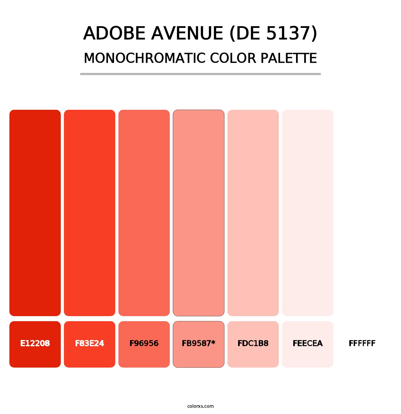 Adobe Avenue (DE 5137) - Monochromatic Color Palette