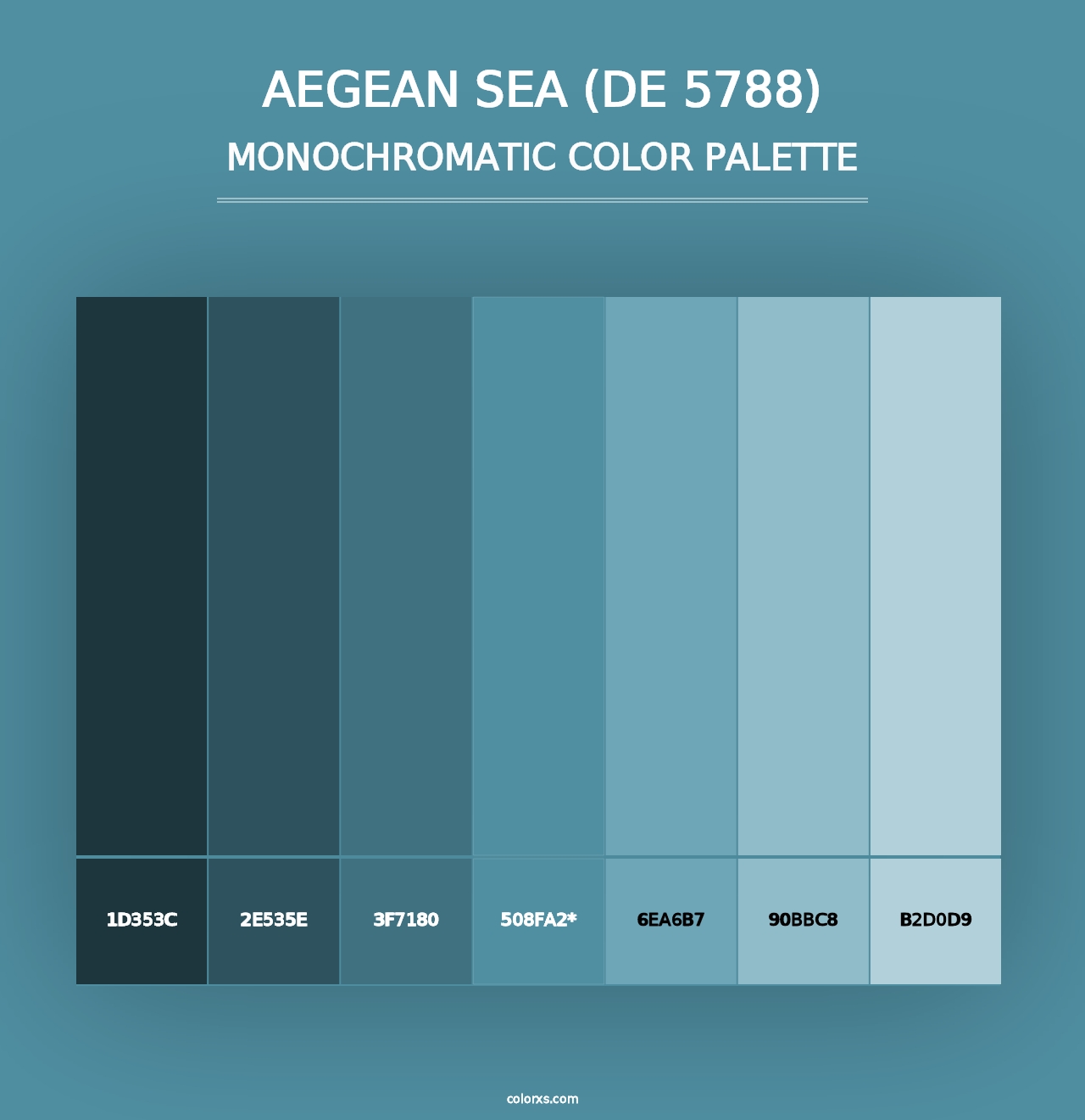 Aegean Sea (DE 5788) - Monochromatic Color Palette