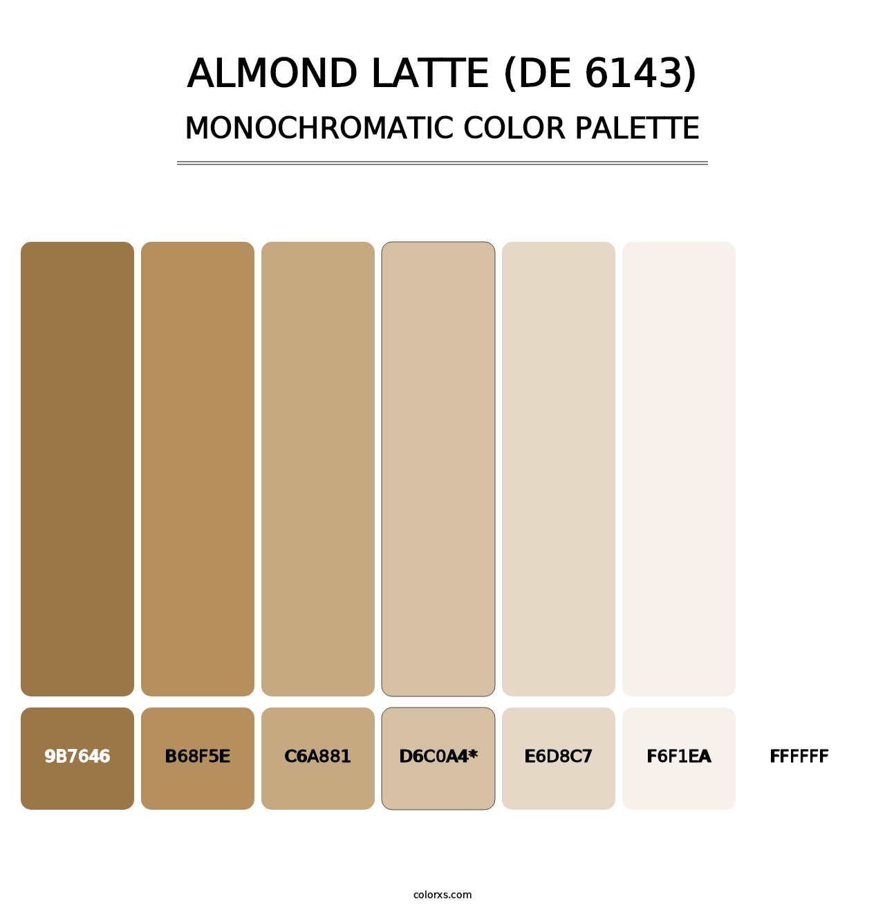 Almond Latte (DE 6143) - Monochromatic Color Palette