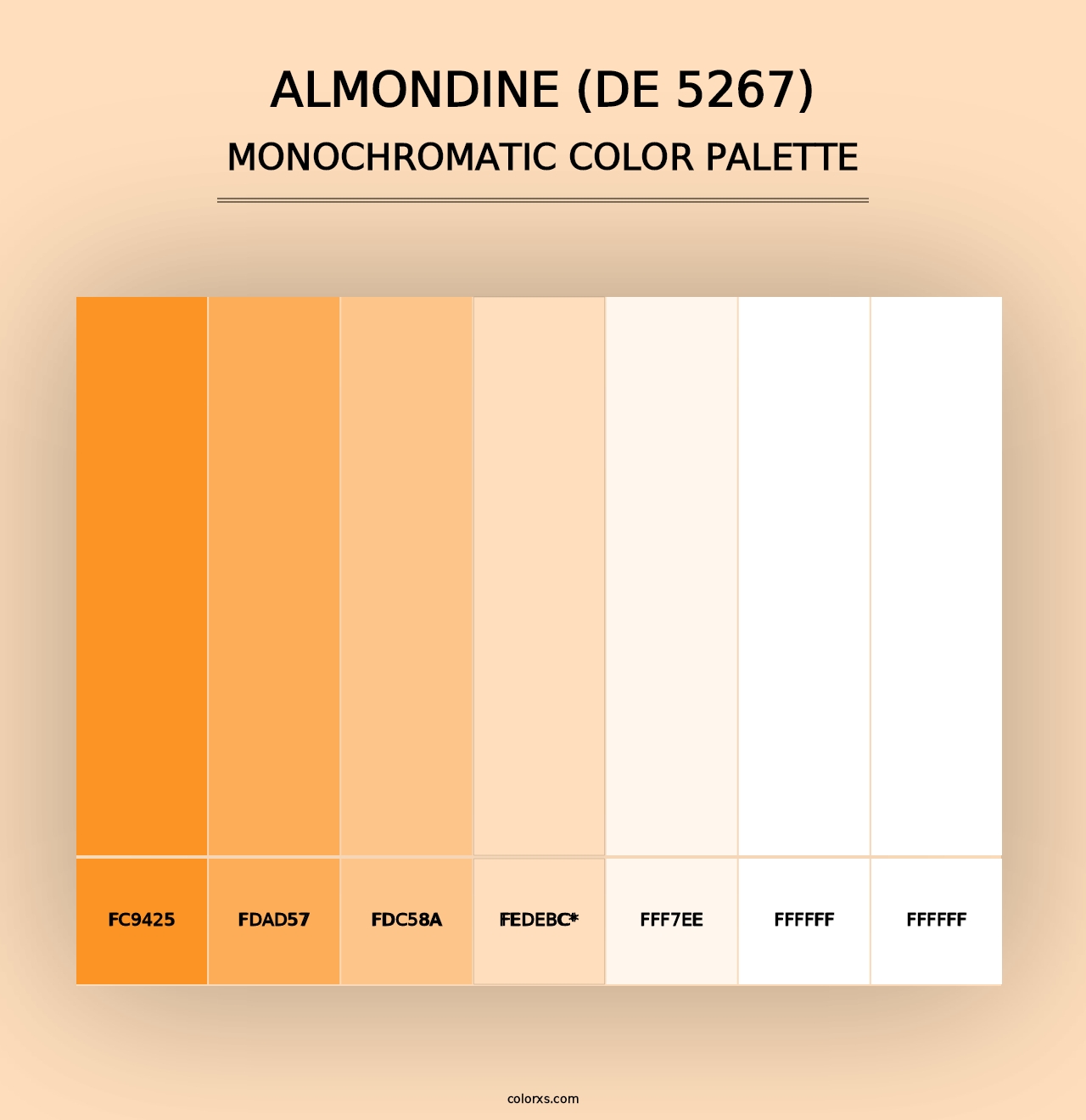 Almondine (DE 5267) - Monochromatic Color Palette