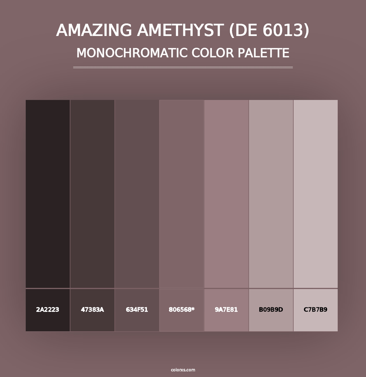 Amazing Amethyst (DE 6013) - Monochromatic Color Palette