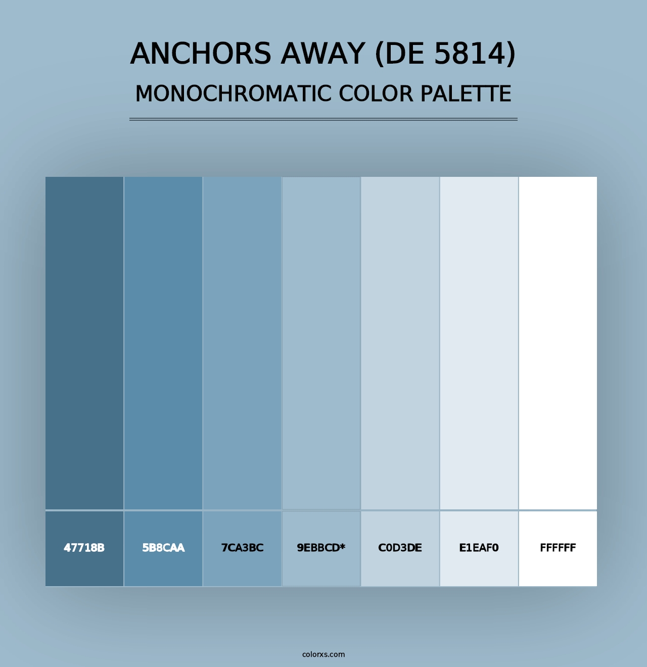 Anchors Away (DE 5814) - Monochromatic Color Palette