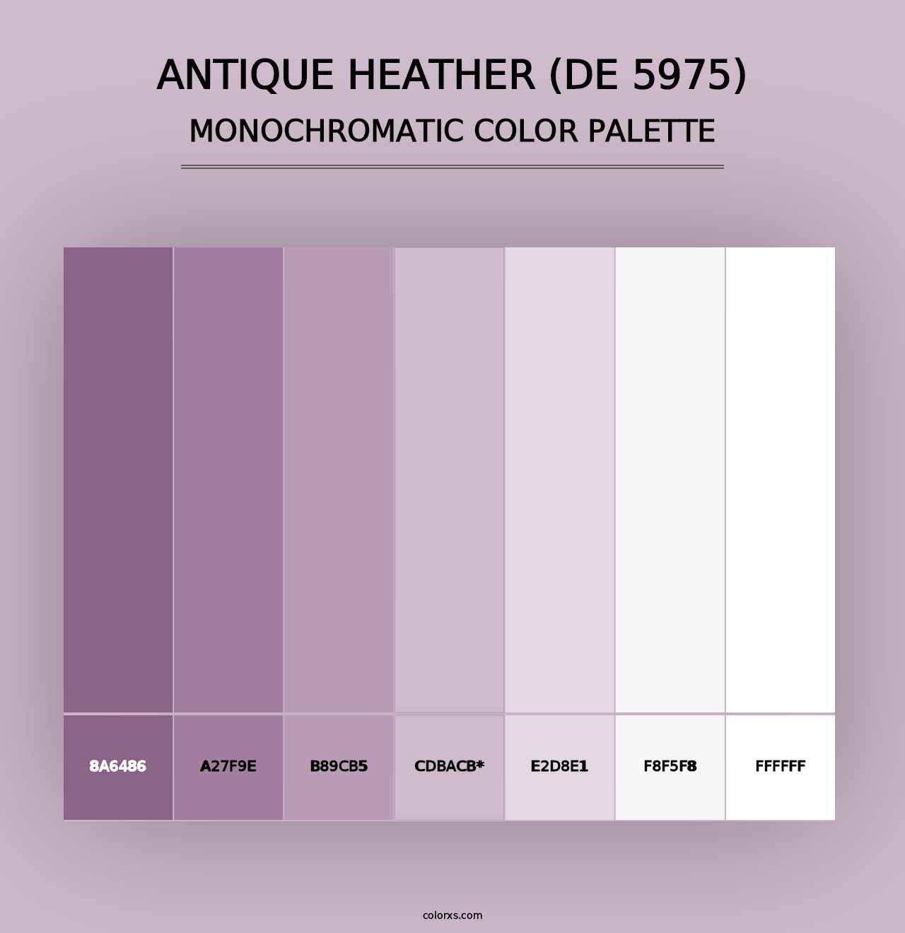 Antique Heather (DE 5975) - Monochromatic Color Palette