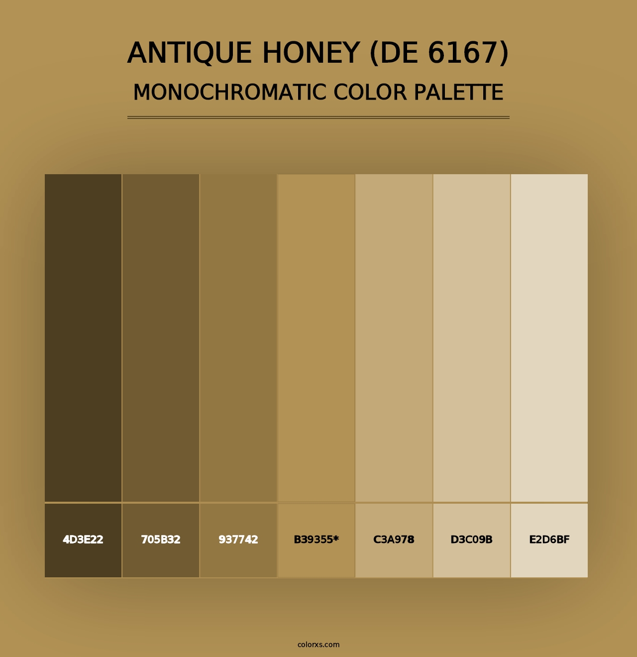 Antique Honey (DE 6167) - Monochromatic Color Palette