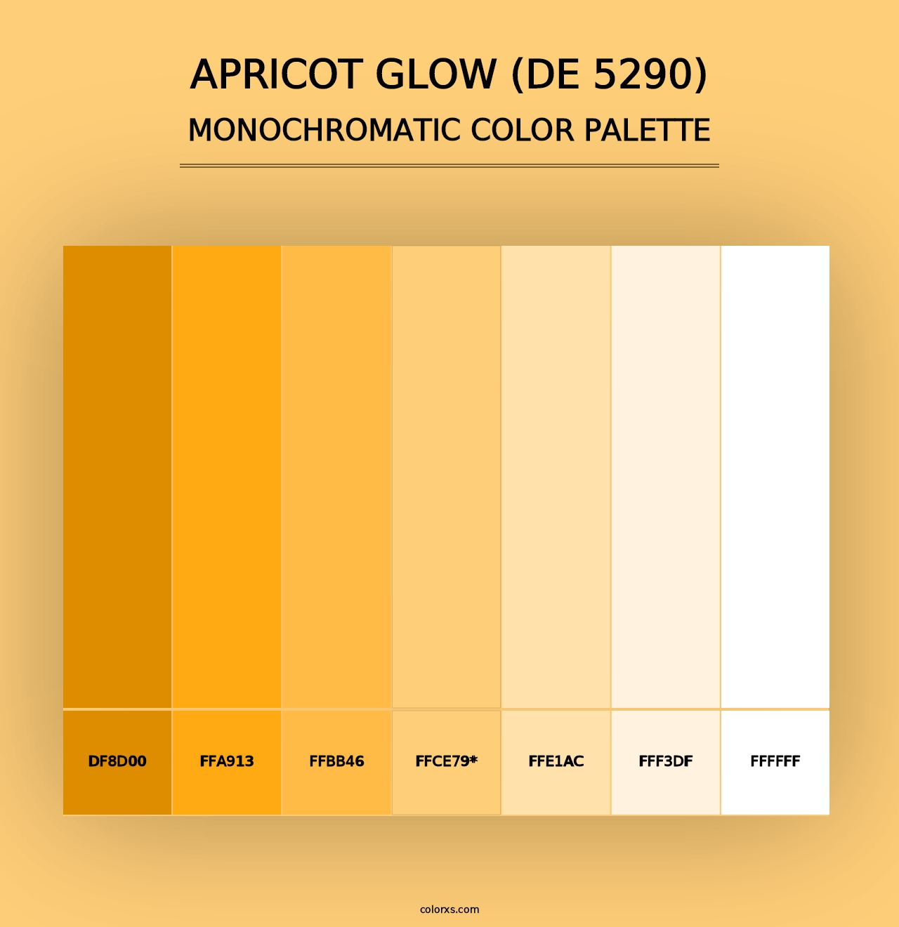 Apricot Glow (DE 5290) - Monochromatic Color Palette