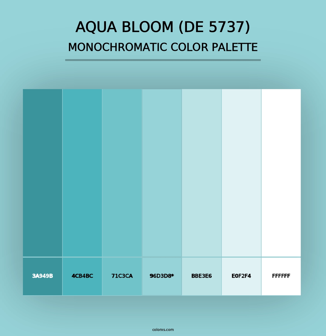 Aqua Bloom (DE 5737) - Monochromatic Color Palette