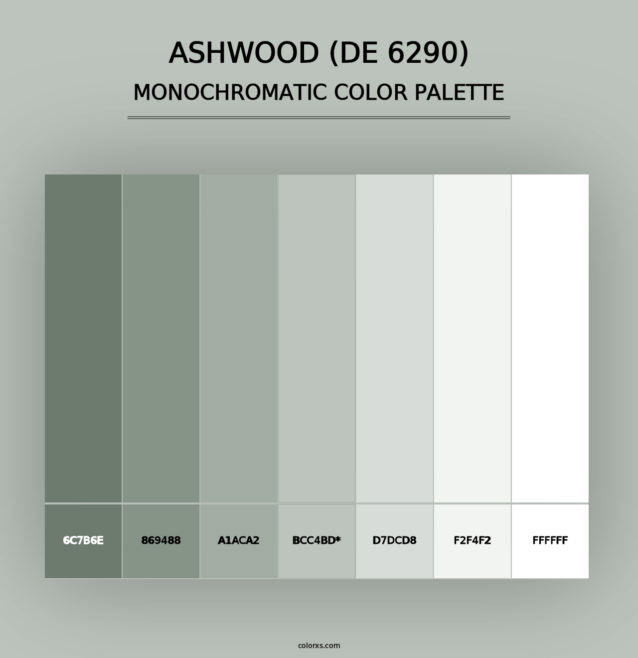 Ashwood (DE 6290) - Monochromatic Color Palette