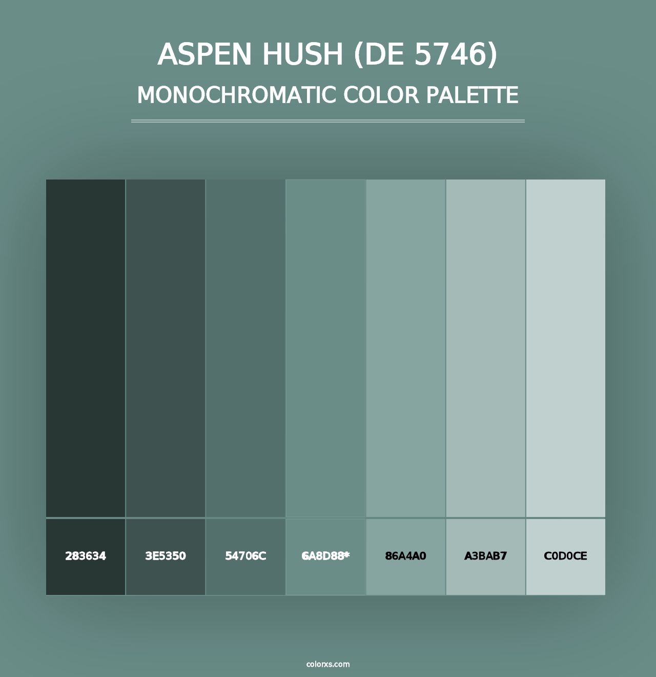 Aspen Hush (DE 5746) - Monochromatic Color Palette