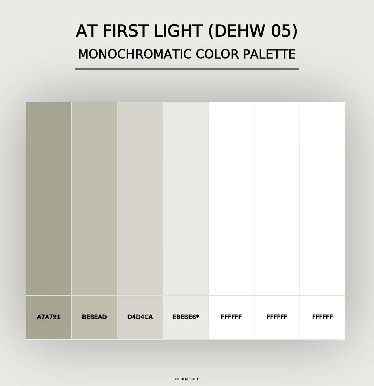 At First Light (DEHW 05) - Monochromatic Color Palette