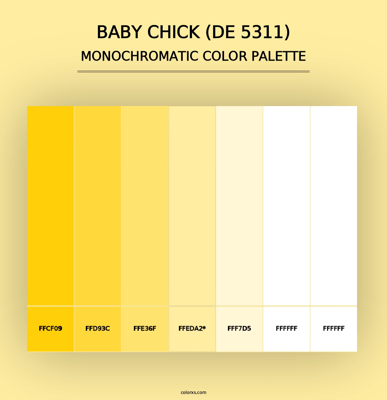 Baby Chick (DE 5311) - Monochromatic Color Palette