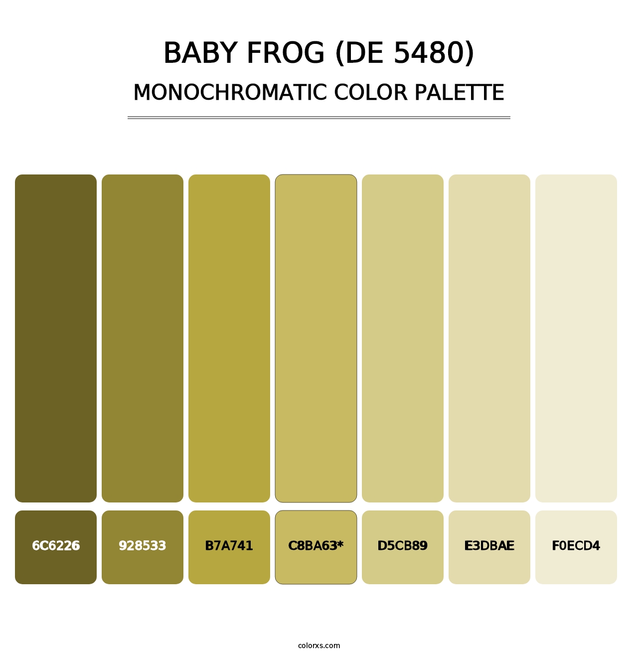 Baby Frog (DE 5480) - Monochromatic Color Palette