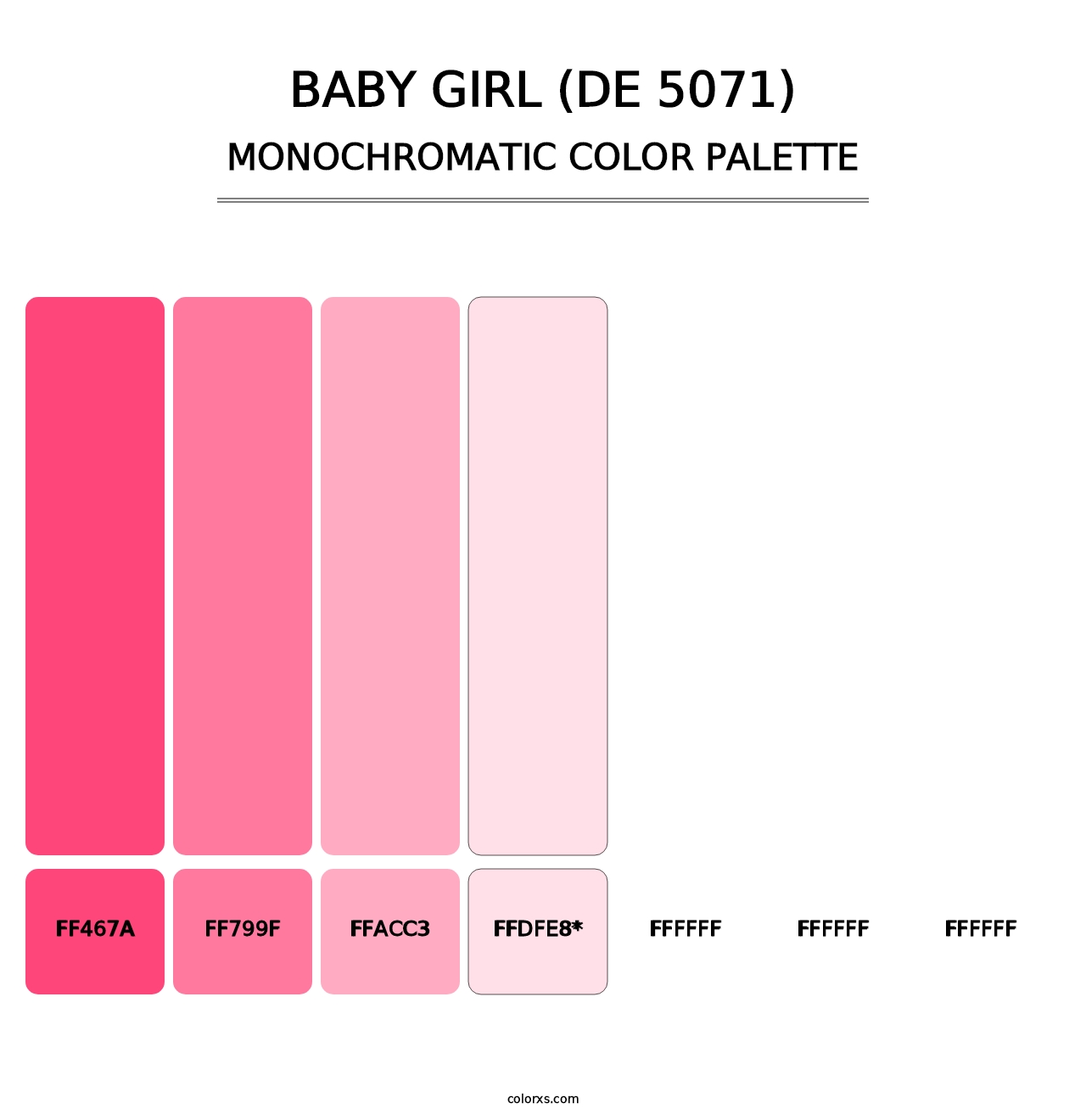 Baby Girl (DE 5071) - Monochromatic Color Palette